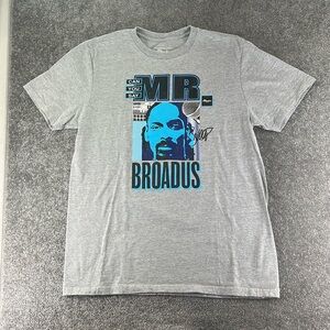 Almanac Brand Short Sleeve Shirt Gray Blue Mens L Snoop Dogg Me Broadus